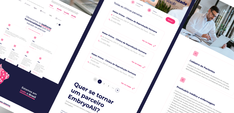 Case Embryoall - Sistema web para clínica